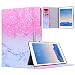 Produktbild Yokata Apple iPad Air 2 / iPad 6 Hülle Case Schutzhülle Tasche mit Standfunktion und Auto Sleep / Wake Up Funktion Slim Ultra Dünn Hochwertiges PU Leder Etui Ledertasche für iPad Air 2 / iPad 6 (9,7 Zoll) Tablet Etui - Marmor und Sand