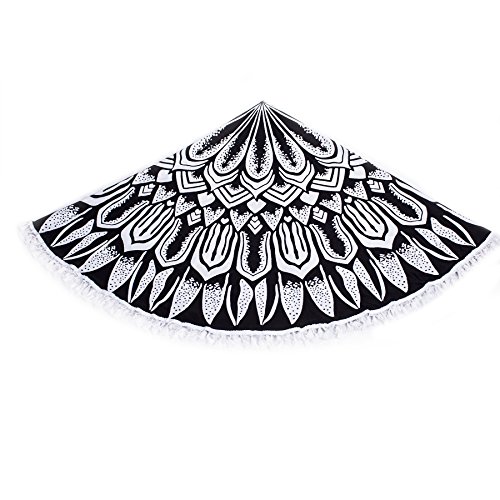 Quaste Runde Strandtuch, SENYANG Baumwolle Runde Strandmatten, Runde Yoga Mat Schal Schal Tapisserie Tischdecke Picknick Decke - 4