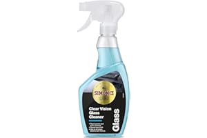 Simoniz Clear Vision Car Glass Cleaner Spray, Car Window Cleaner For Clear & Streak-Free Windows, Essential Car-Cleaning Products, Rapid Action Car Windscreen Cleaner For Better Visibility, 500ml