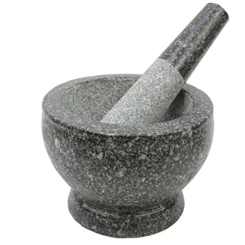 1PLUS Granit Mörser mit Stößel, in verschiedenen Größen (19 x 14 cm)