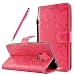 Produktbild Fraelc® Huawei Mate 9 Hülle Premium Kunstleder Tasche im Bookstyle Klapphülle mit Weiche Silikon Handyhalter Lederhülle für Huawei Mate 9 Indische Sonne Design Brieftasche - Rosarot