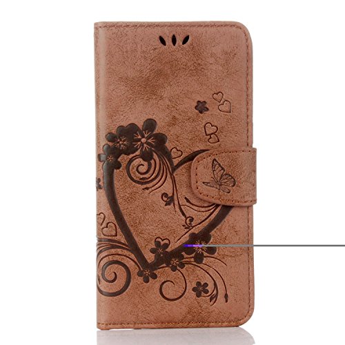 Preisvergleich Produktbild PU Leder Schutzhülle fü Samsung Galaxy S7 Edge Case Brieftasche Kartenfächer Standfunktion Ledertasche Handyhülle Gemalt Etui Wallet Protective Cover Rundum Silikon Schale Magnetverschluss Folio Holster (H)