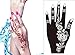 STENCILS TATTOO HENNA Mehndi Tattoo Template Henna Designs 2 pieces for Left and Right Hand Body Art - single use S104 - for Henna Glitter Airbrush Tattoo
