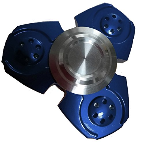 Finger Spinner Stress and Anxiety Relief Toy for Adult Kid High Speed 3-5 minutes Noiseleaa Spinning Deep blue
