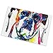 Produktbild Placemats,Watercolor Dog Art Splash Heat-Resistant Washable Cotton Placemats,Polyester Linen Dining Table Mats for Kitchen,Set of 6