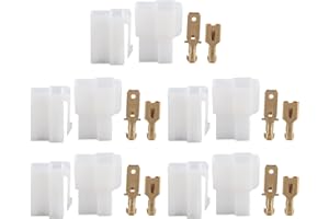 JOROBURO Spina di Alimentazione Tipo T a 2 Pin, Connettore Cavo Elettrico Automobilistico, Set Connettori Cavo Radio, Kit Spina di Alimentazione Connettore Cavo Radio Adatto per Kenwood