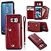 Produktbild Galaxy S8 Hülle,Galaxy S8 Leather Handyhülle,WIWJ Wallet Case[Modisch Leder Handy Shell mit Geldbörse]Schutzhüllen für Samsung Galaxy S8-Rot