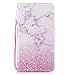 Produktbild Samsung Note 8 Hülle, Edaroo Rosa Marmor Faux Glitter Design PU Leder mit Weich Silkon TPU Inneren Dünn Stoßfest Book Case Magnetverschluss Klapphülle Cover für Samsung Galaxy Note 8