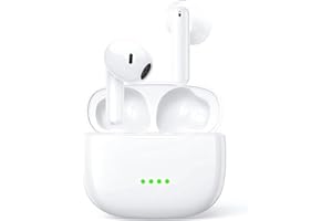 KOMUSII Wireless Headphones,Wireless Bluetooth 5.3 Earbuds, Touch Control, Easy-Pairing, 24H Playtime,Noise Cancellation Built-in Mic with Charging Case, IPX8 Waterproof Earphones for iphone/Android/IOS