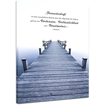 Wandbild Mit Zitat Freundschaft Unbekannt 50x60 Cm Sprüche Und Zitate Kunstdruck Mit Sprichwörtern Vers Bild Auf Leinwand Bilder Als