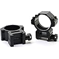 RALSPEC 2 x 30mm Diameter Rifle Scope Mounts for 20mm Weaver/Picatinny Rail Medium Profile Optics Mount QD Quick Detach Airsoft Air Gun