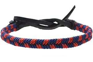 BDM Bracciale da Calcio Barcellona con Filo Intrecciato Unisex per Uomo o Donna Fan del Team
