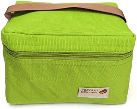 Nopea Small Portable Cool Box Mini Lunch Bag Waterproof Lunch Snack Bar Insulation Bag Lunch Bag Camping Iron Green