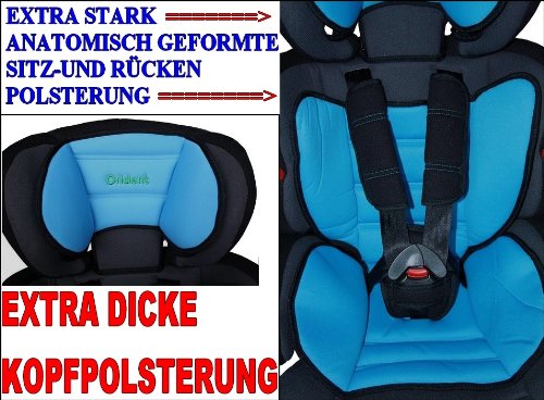 Kindersitz Auto Kinder Sitz ECE 44-04 neu Autositz BLAU GEPOLSTERT - 2