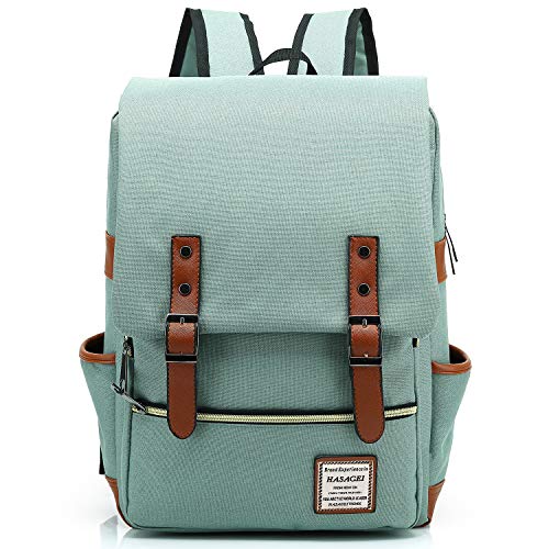 HASAGEI Mochila Unisex de Lona Mochila del Ordenador Portátil Mochila Escolar Vuelta al Cole 29 * 43 * 13.5 cm