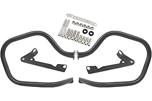 BAIONE Worldmotop Engine Guard Highway Crash Bar Protector fits for BMW R1250RT R1250 RT 2018-2022 Saddlebags Guard (Black, Rear)