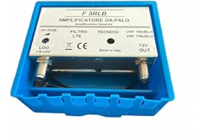 Vsnetwork Amplificatore Antenna Logaritmica da Palo con Filtro Lte/5G, Guadagno Massimo 30dB Regolabile, Amplificatore Antenna a 1 Ingresso LOG, Amplificatore Larga Banda