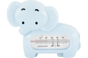 KIKKA BOO KikkaBoo Badethermometer für Babys, Elefant, interessantes Design, Messung von Wasser und Innentemperatur, 0-56 °C, Blau