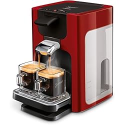 Senseo Quadrante HD7865/80 Machine à café autonome en capsules 1,2 l 8 tasses Rouge Cafetière autonome Tasse Boutons