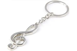 RK gifts Musical Note Treble Clef Metal keyring Guitar Instrument (UK Seller)