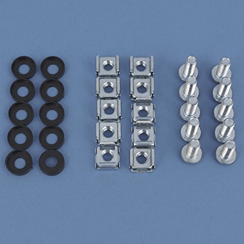 10 Käfigmuttern Netzwerkschrank Montageschrauben Käfigmutternset M6 Montagesatz