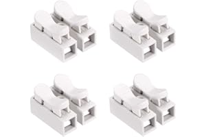 YIXISI 100 Pezzi Connettori Molla, Morsettiera Terminale a Molla Rapida, Connettore Rapido, Collegamento Per Cablaggio Elettrico e Alimentazione Illuminazione - CH2