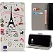 Produktbild Samsung Galaxy A3 2017 Hülle Samsung SM-A320F Tasche KingSang Leder Etui Schutzhülle im Bookstyle mit Standfunktion für Samsung Galaxy A3 (2017) Samsung SM-A320F Case Flip Cover - Eiffelturm