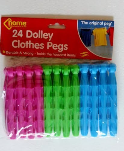 24 Dolly Pegs Clothes Drying Dryer Airer Washing Laundry Craft ETC