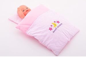 UMKYTOYS Dolls Accessories Pillow And Blanket Set Dolls Bedding Set For Doll Bed