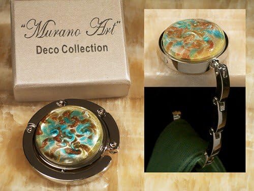 Murano Art Deco Collection Circle Folding Hand Bag Holder Hook