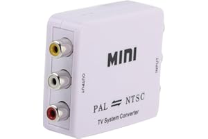 Lazmin112 Convertitore Video TV HD 1080P Adapter Adattatore per commutatore convertitore da NTSC a Sistema Video NTSC Pal