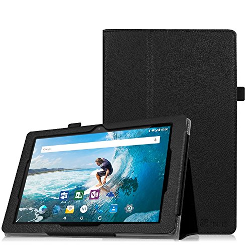 Fintie Odys Rapid 10 LTE Hülle Case - Slim Fit Folio Premium Kunstleder Schutzhülle Tasche Etui Smart Cover mit Ständerfunktion für Odys Rapid 10 LTE 25,7 cm (10,1 Zoll) Tablet-PC, Schwarz