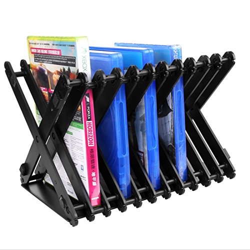 foxom Folding Storage Tower Rack for CD, DVD und Xbox One/PS4 Disc