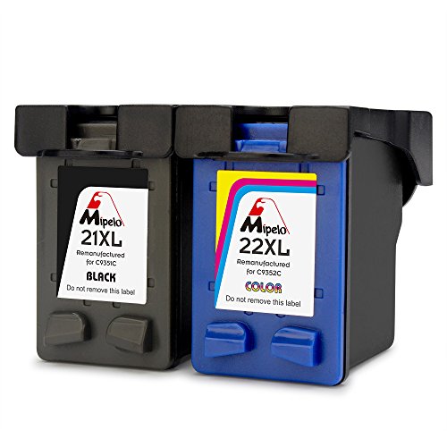 Mipelo Remanufacturado HP 21XL 22XL 21 22 Cartuchos de tinta 1 Negro 1 Tricolor Compatible con HP Deskjet F4180 F2180 F2280 F2290 F380 F335 F390 HP Officejet 4315 4355 Impresora reviews Mipelo Remanufacturado HP 21XL 22XL 21 22 Cartuchos de tinta 1 Negro 1 Tricolor Compatible con HP Deskjet F4180 F2180 F2280 F2290 F380 F335 F390 HP Officejet 4315 4355 Impresora