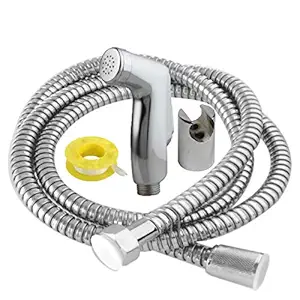 MLD FPCC160275 Health Faucet ABS with Rubbit Cleaning System, 1.5 Meter Long Stainless Steel Flexible Tube and ABS Wall Hook (Multicolor)