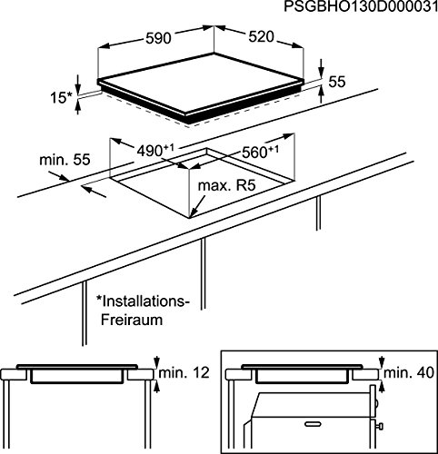 AEG HK6542H1 Kochfeld Elektro / Induktion / 59 cm / Schwarz / Elektronische Anzeigen / Automatische Topferkennung - 2