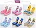 Bebedou Blue Colourful Frog socks 12 to 18 months Baby Toddlers Kids Comfy Indoor Slippers Shoes Socks Moccasins NON SKID Indoor Shoes Socks Durable Multifunctional slip baby booties breathable toddler elastic, boys girls warm and thick socks with soft leather sole 14 cm