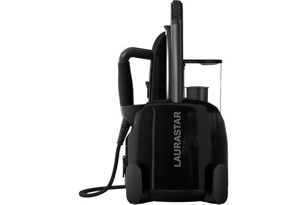 Laurastar Lift Plus Ultimate Black, Centrale Vapeur Nomade 3en1, Repasse, Défroisse et Purifie Vos Textiles, Vapeur Hygiénique, Réservoir Amovible, Repassage Vertical, Enrouleur Automatique, Noir