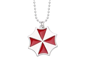 VNEWSCHI Red Umbrella Pendant Necklaces Logo Fashion Game Jewelry Men Women Key Pendant Cosplay Costume Accessories