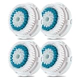 Replacement Brush Head Deep Pore Skin for Clarisonic MIA & MIA 2, PRO, PLUS Facial Cleansers (4-Pack)