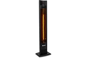 VONROC Infrared Heater Standing Device, Infrared Heater Patio - Outdoor Patio Heater Electric 2000 W - 2 Heat Settings - 360 Degree Heat - with Remote Control and Timer - Patio Heater Outdoor