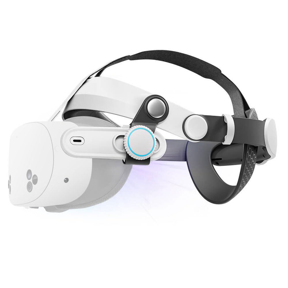 wiwaottknug Halo Elite Head Strap Compatible with Meta Quest 3S/Quest 3 Experience VR/MR Adjustable Knob Oculus Quest3 Accessories