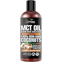 Luxura Sciences MCT Oil Organic 250 ml, MCT Keto Oil 100% Premium Grade A,Unsweetened,Non-GMO, Gluten Free for Weight…