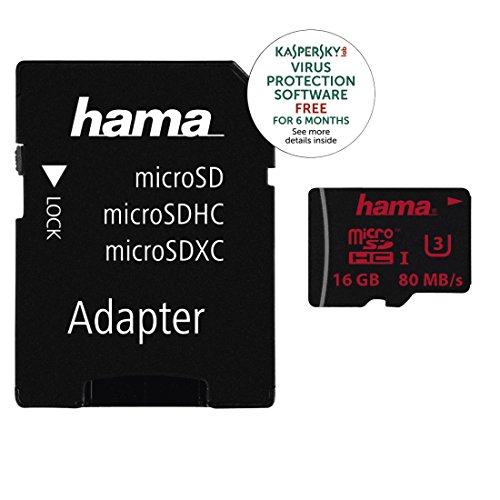 Hama microSDHC 16GB UHS Speed Class 3 UHS-I 80MB/s + Adapter/Mobile - 2