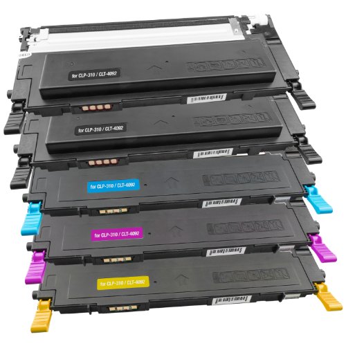 PlatinumSerie® Set 5 Toner XXL kompatibel für Samsung CLP-310 Black Cyan Magenta Yellow CLX-3170 CLX3170N CLX-3170FN CLX-3175 CLX-3175N CLX-3175FN CLX-3175FW - 2