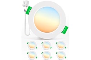 Bojim Spot LED Encastrable de Plafond Salle de Bain Extra Plat Trou 55mm - 68mm, Tri-température Blanc Chaud Neutre Froid 230V 4W IP44 pour Cuisine Chambre Salon Lot de 6