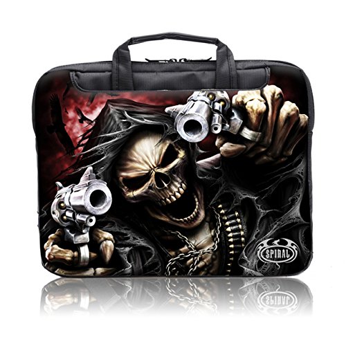 TaylorHe Spiral Direct Collection 15 / 15,6 Zoll Notebooktasche, Schultertasche für Notebook mit Muster , Laptoptasche mit Griff und Seitentaschen Laptop Bag Attentäter, Sensenmann - 2