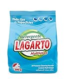 Peso: 5 kg Lagarto Ecopack Detergente en Polvo, MULTIUSO, Lavado Mano, 500 g.- Paquete de 10 x 500 gr- Total 5000 gr