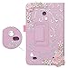 Produktbild spritech (TM) 3D Bling Strass Design LG G Pad 8.0 Smart Shell Case Premium PU Leder Stand Cover für LG G Pad V480 8.0, rose, LG G Pad 8.0