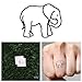 Tattify Tiny Elephant Temporary Tattoo - Baby (Set of 2) - Other Styles Available - High Quality and Fashionable Temporary Tattoos
